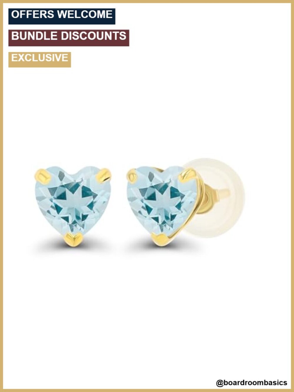 14K Solid Gold 5mm Heart Birthstone Stud Earrings Hypoallergenic Women